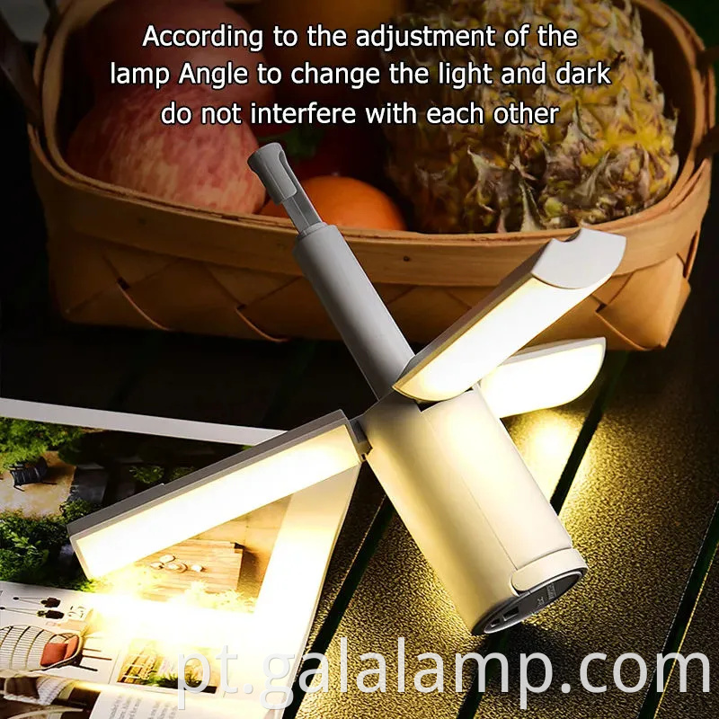 Lâmpada de acampamento inteligente com tecnologia de sensor de movimento